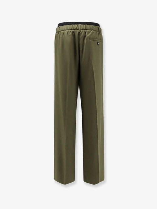 Loewe Wool trousers with elastic waistband - Khakigreen
