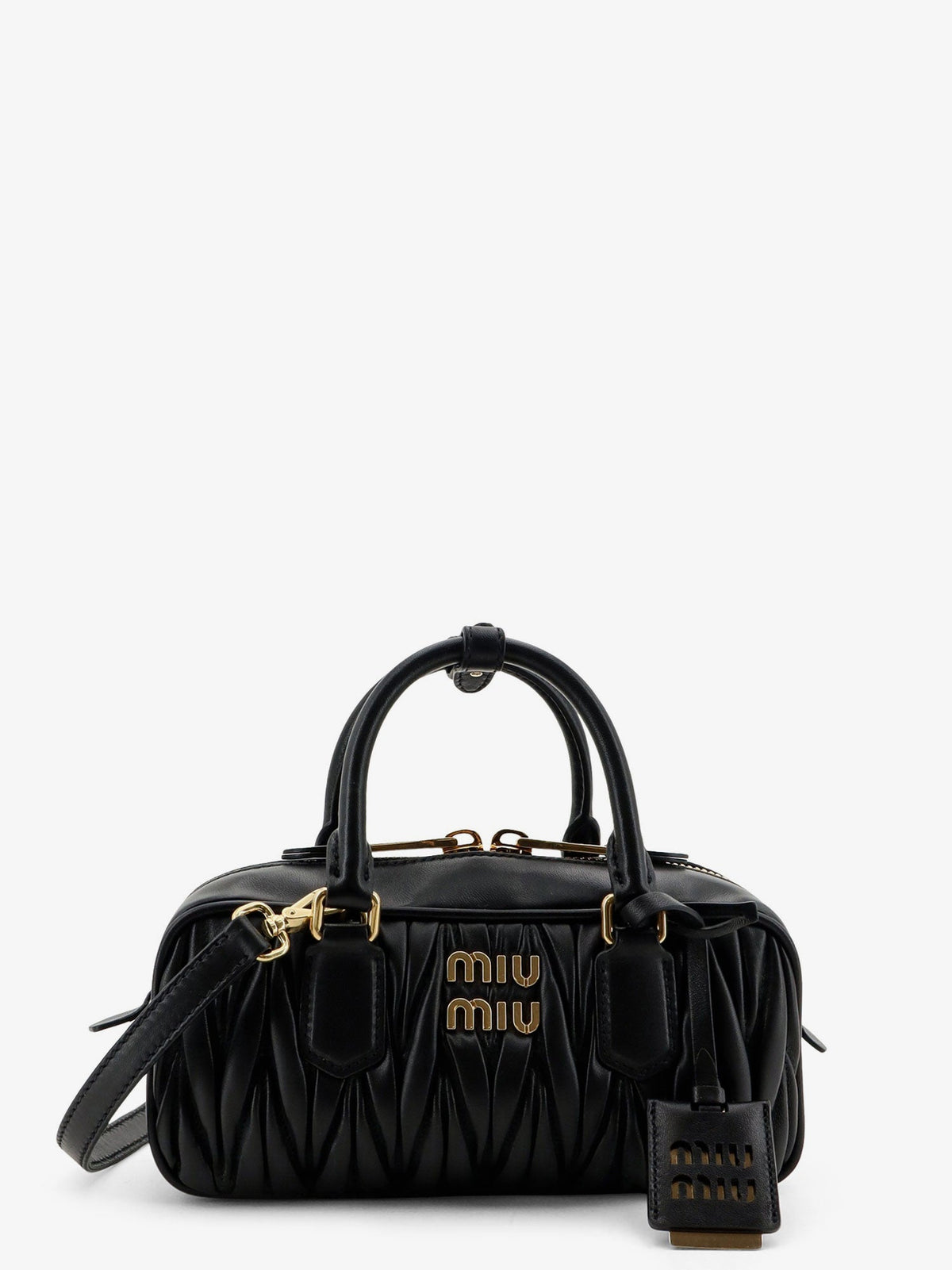Miu Miu Arcadie matelassé leather crossbody bag - Black