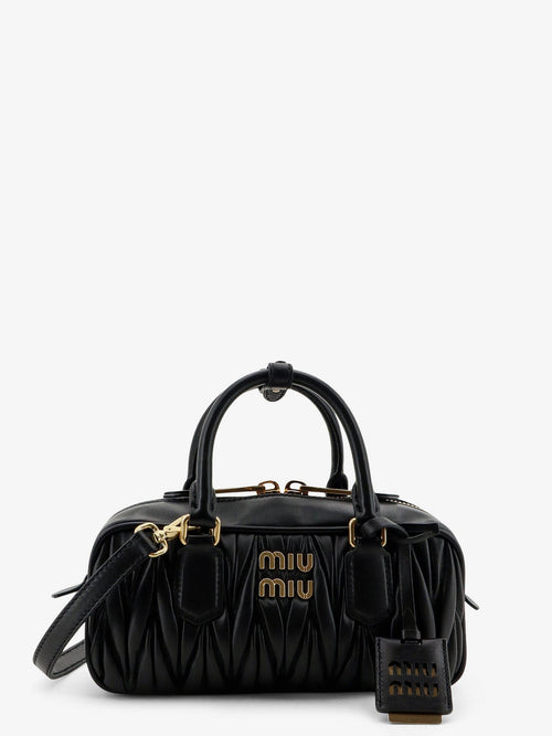 Miu Miu Arcadie matelassé leather crossbody bag - Black