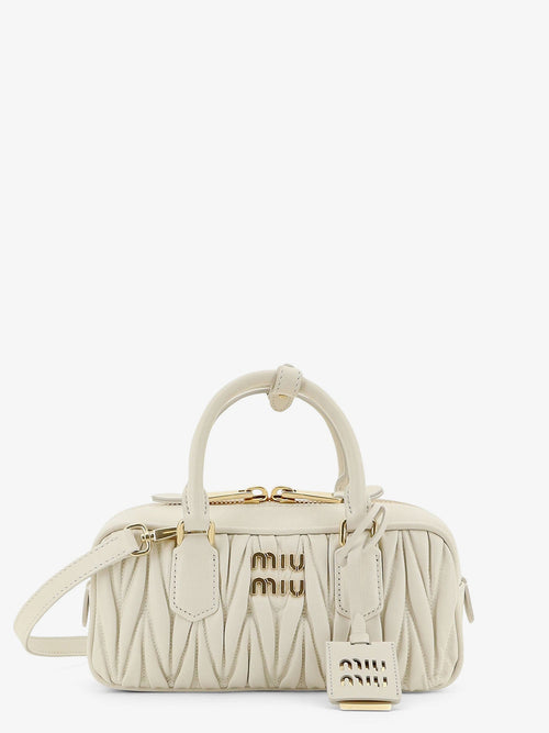 Miu Miu Arcadie quilted leather shoulder bag - White