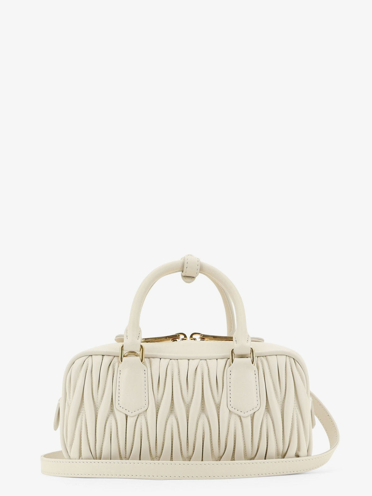 Miu Miu Arcadie quilted leather shoulder bag - White