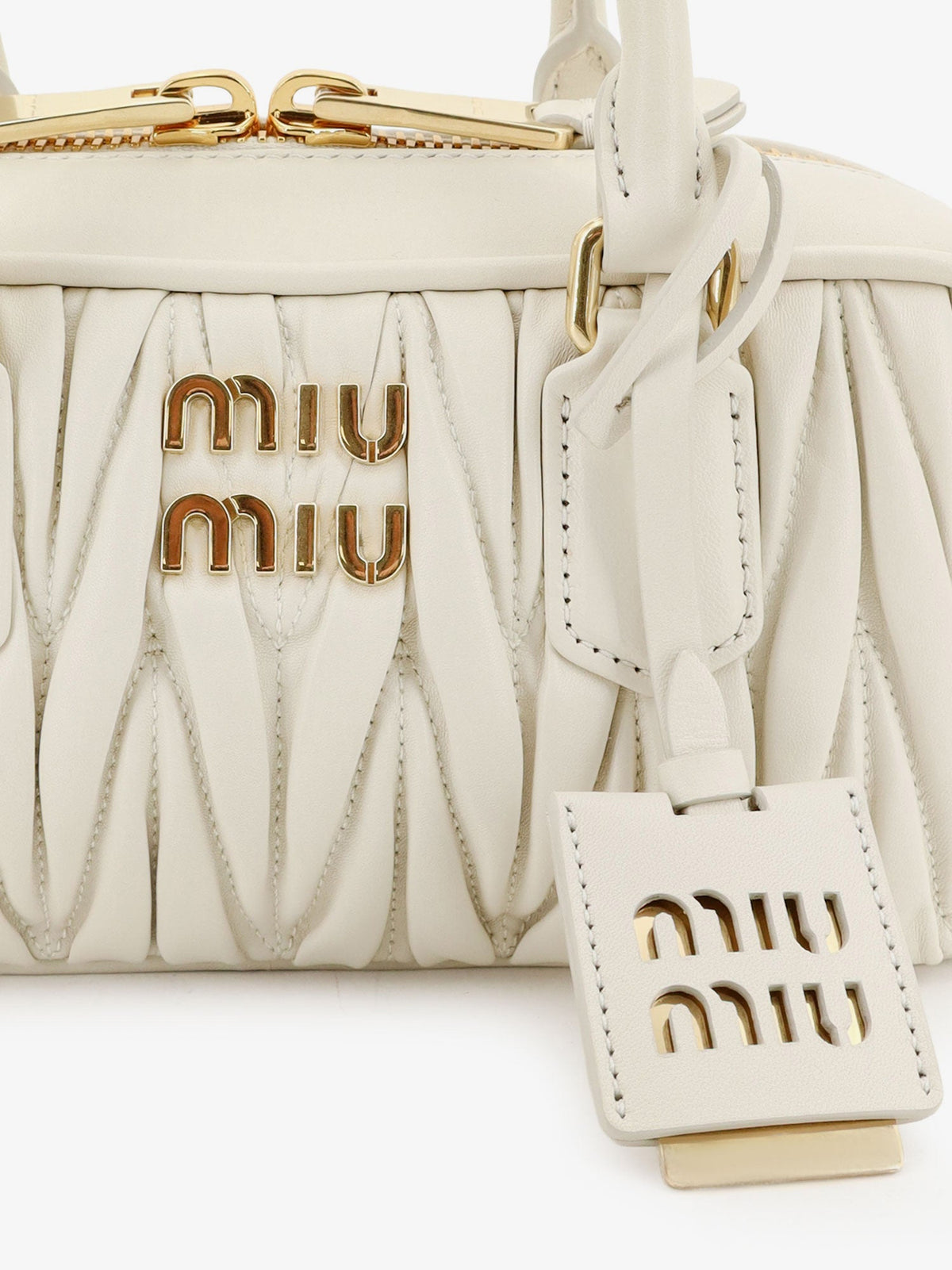 Miu Miu Arcadie quilted leather shoulder bag - White