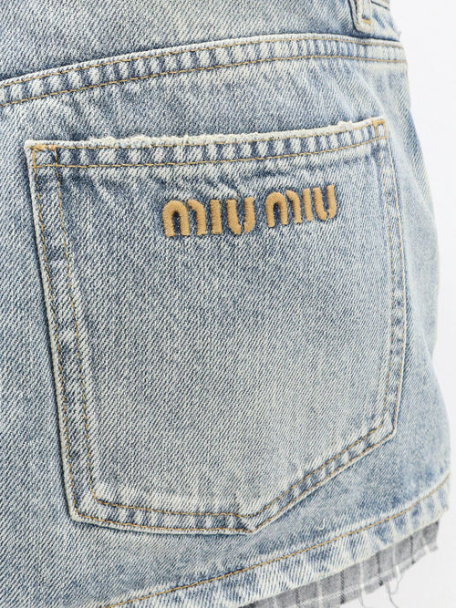 Miu Miu Blue denim skirt - Light Blue