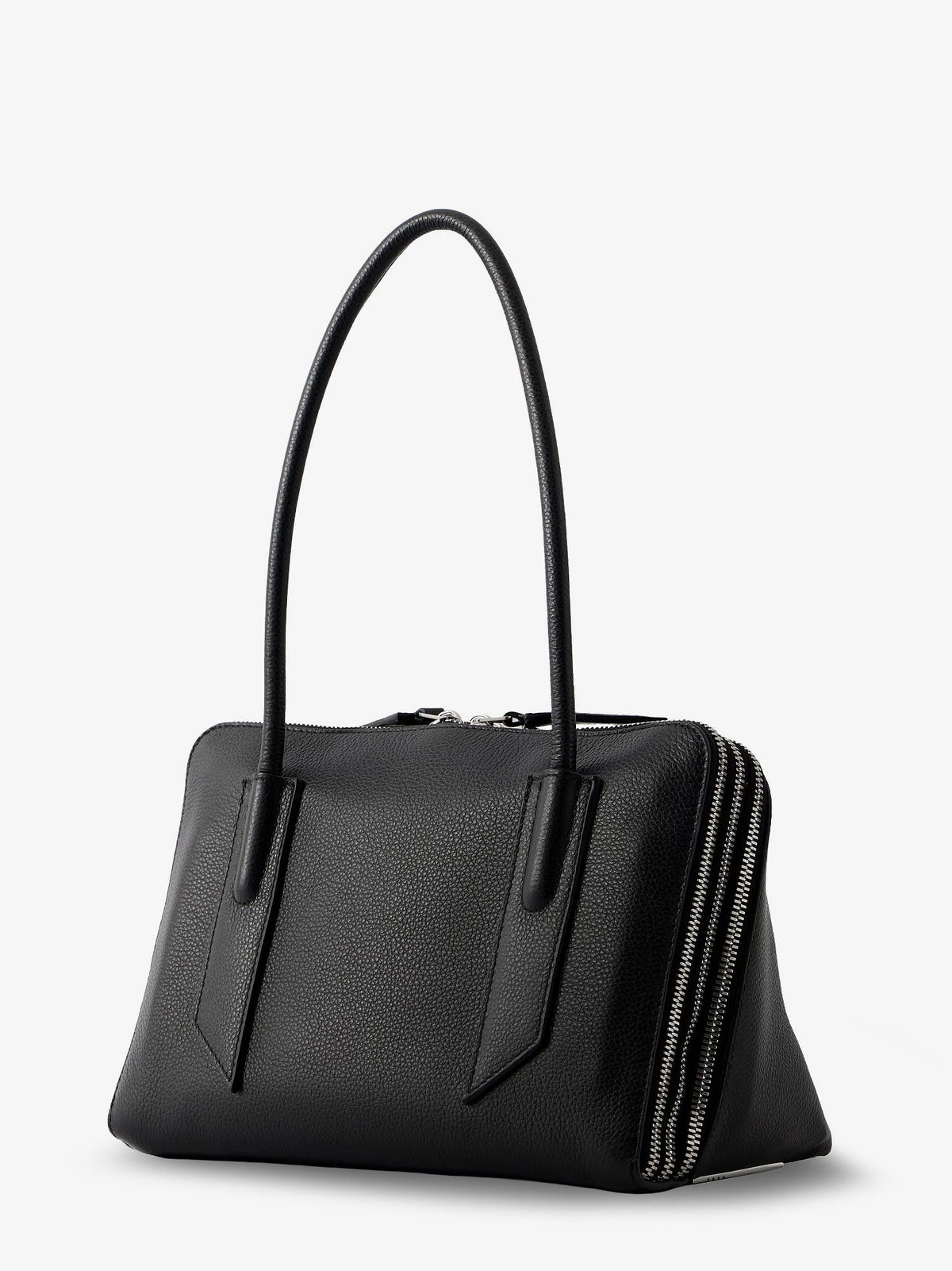 The Attico L'altra Di Milano leather shoulder bag - Black