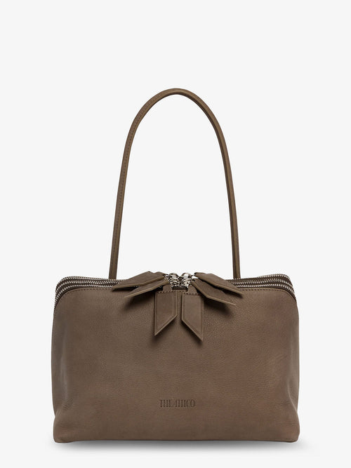 The Attico L'altra Di Milano suede shoulder bag - Grey