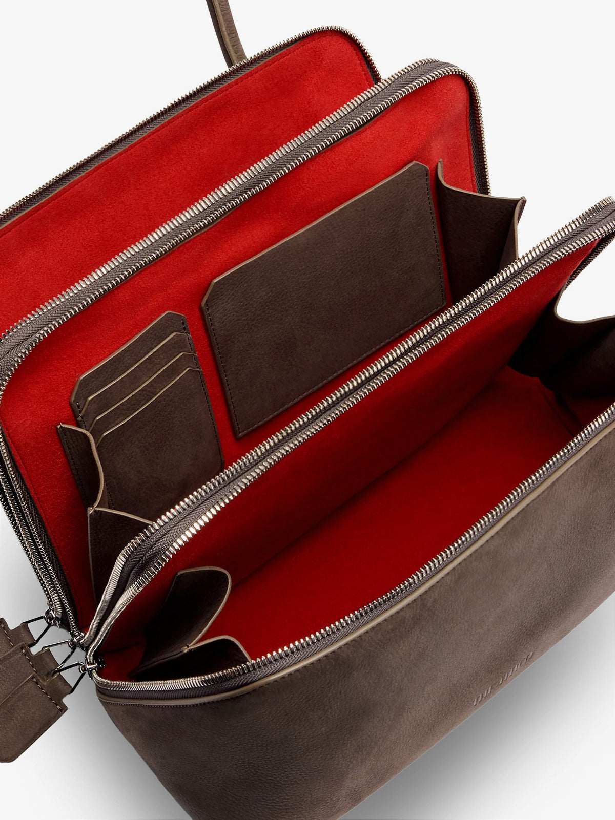 The Attico L'altra Di Milano suede shoulder bag - Grey