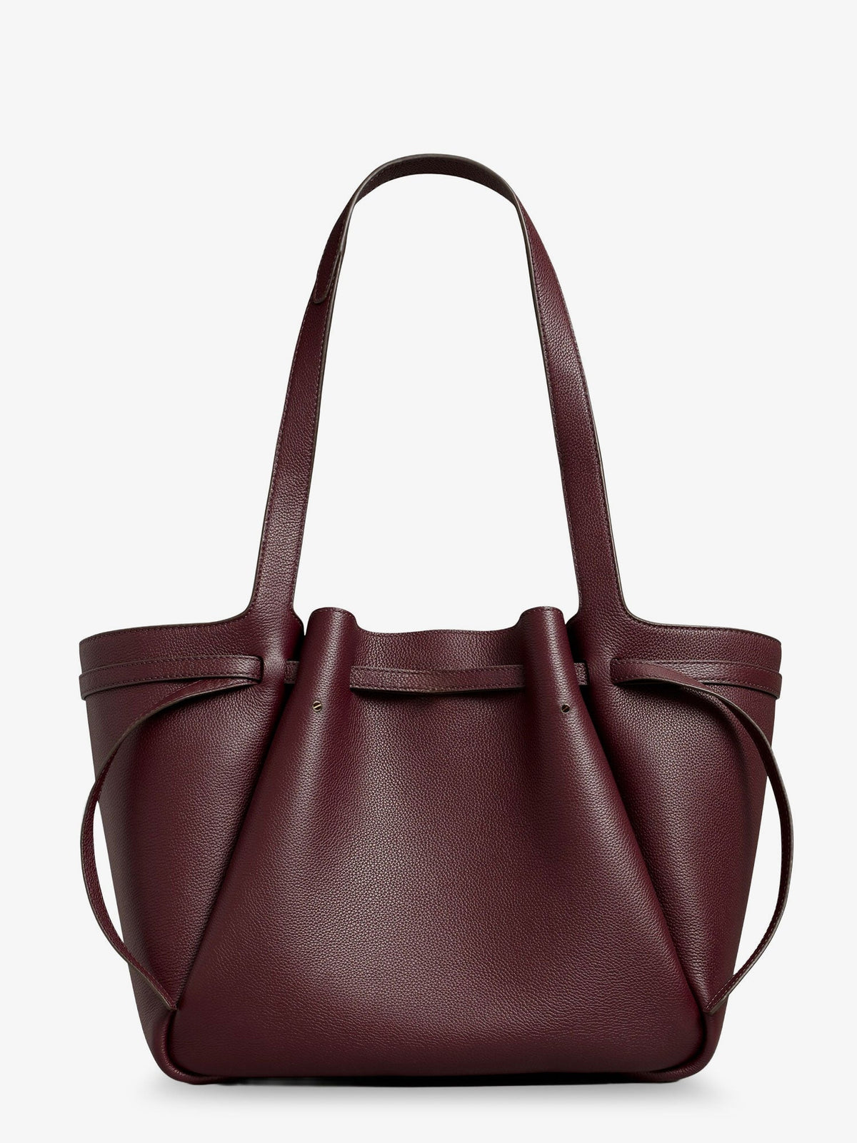 Tory Burch Romy Tote leather shoulder bag - Darkcarmine