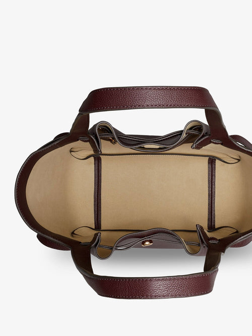 Tory Burch Romy Tote leather shoulder bag - Darkcarmine
