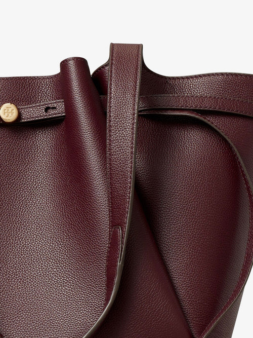 Tory Burch Romy Tote leather shoulder bag - Darkcarmine