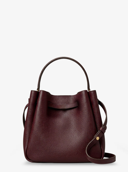 Tory Burch Romy Leather Bucket Bag - Darkcarmine