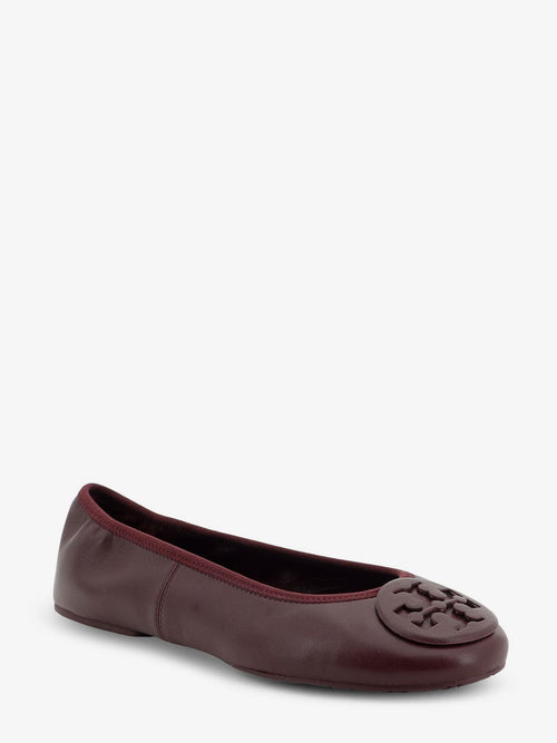 Tory Burch Reva Travel Ballet Ballerinas - Darkcarmine