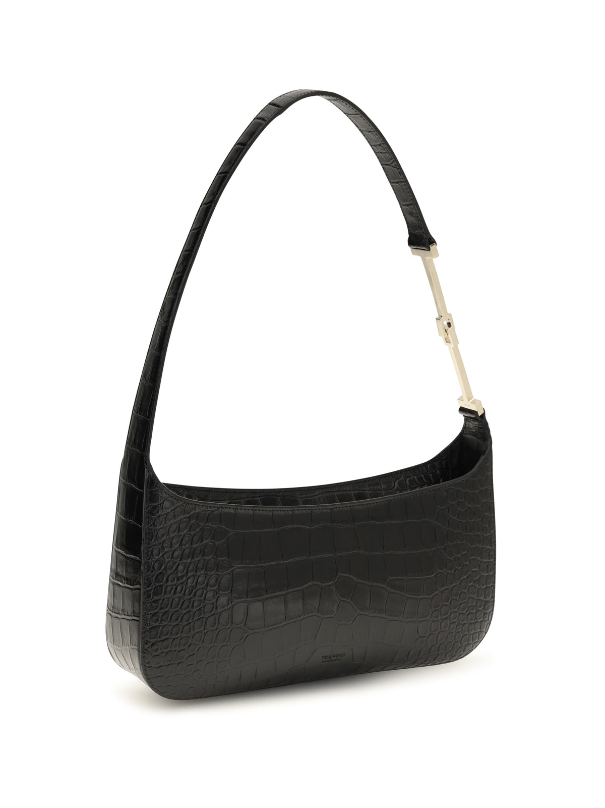 Tom Ford Small crocodile-print Shoulder Bag - Black