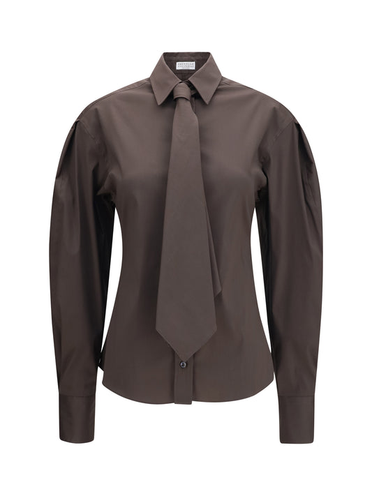 BRUNELLO CUCINELLI Cotton blend Shirt with tie