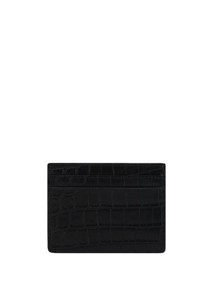SAINT LAURENT Animal-effect leather Cardholder