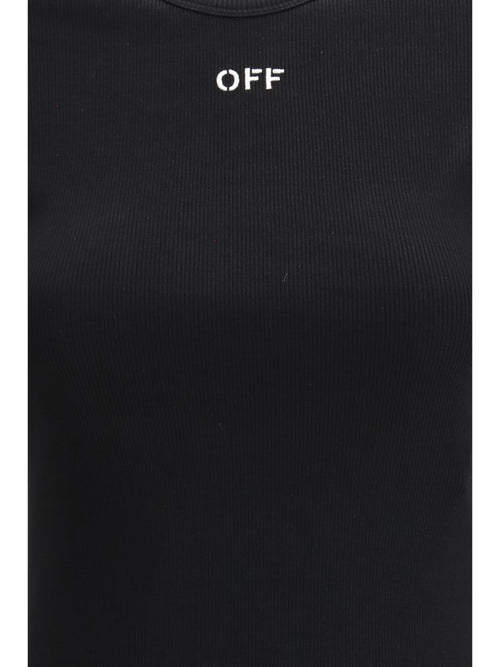 Off-White Off Stamp Rib Basic T-shirt - Black-White