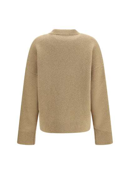Ami Paris Ami De Coeur Sweater - Beige Mastic/Ecru