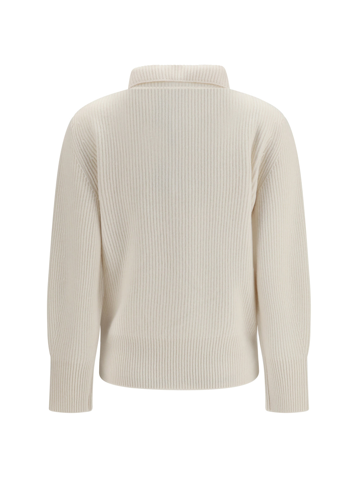 Forte_forte Wool and cashmere half zip Sweater - Pure