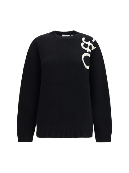 Off-White Vertical Bookish crewneck Sweater - Black Ivory