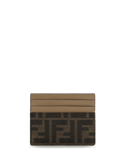 FENDI Card Holder with FF jacquard fabric