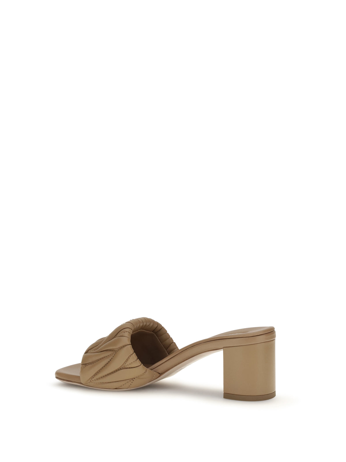 Miu Miu Logoed Sandals - Caramel