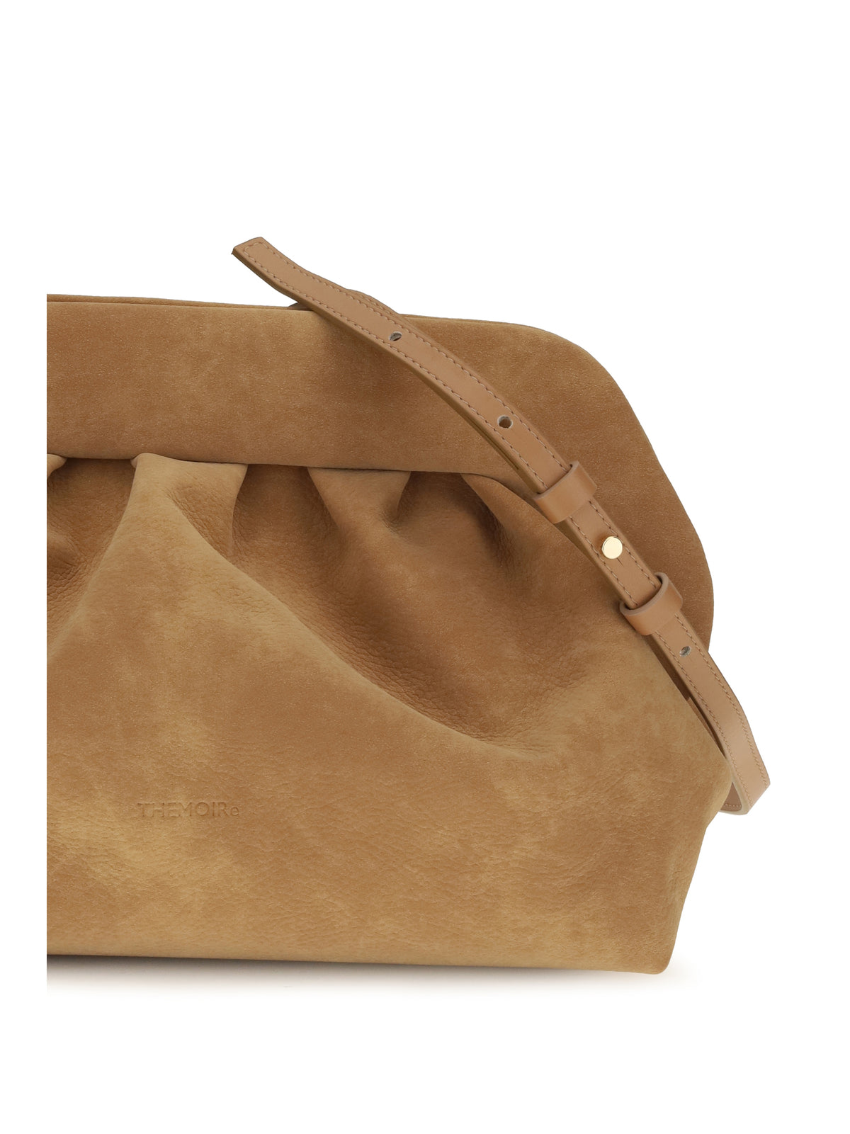 Themoirè Bios suede Handbag - Toast + Rocky Road