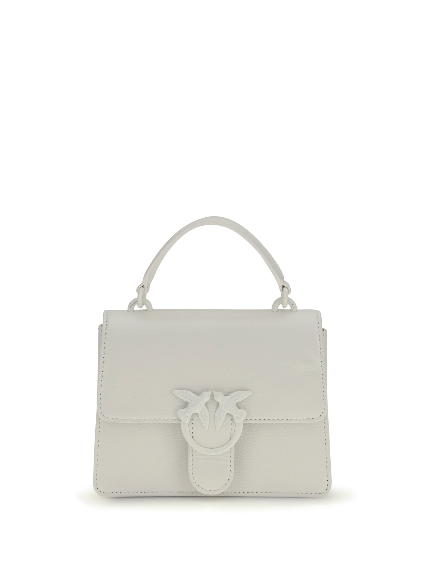 PINKO Shiny leather Love One Top mini Handbag