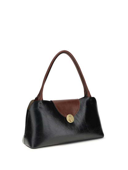 Versace Vivian medium Shoulder Bag - Black+Rosewood-Gold '82