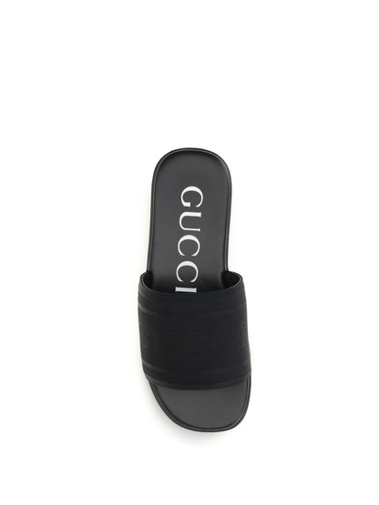 GUCCI Jacquard fabric Slides