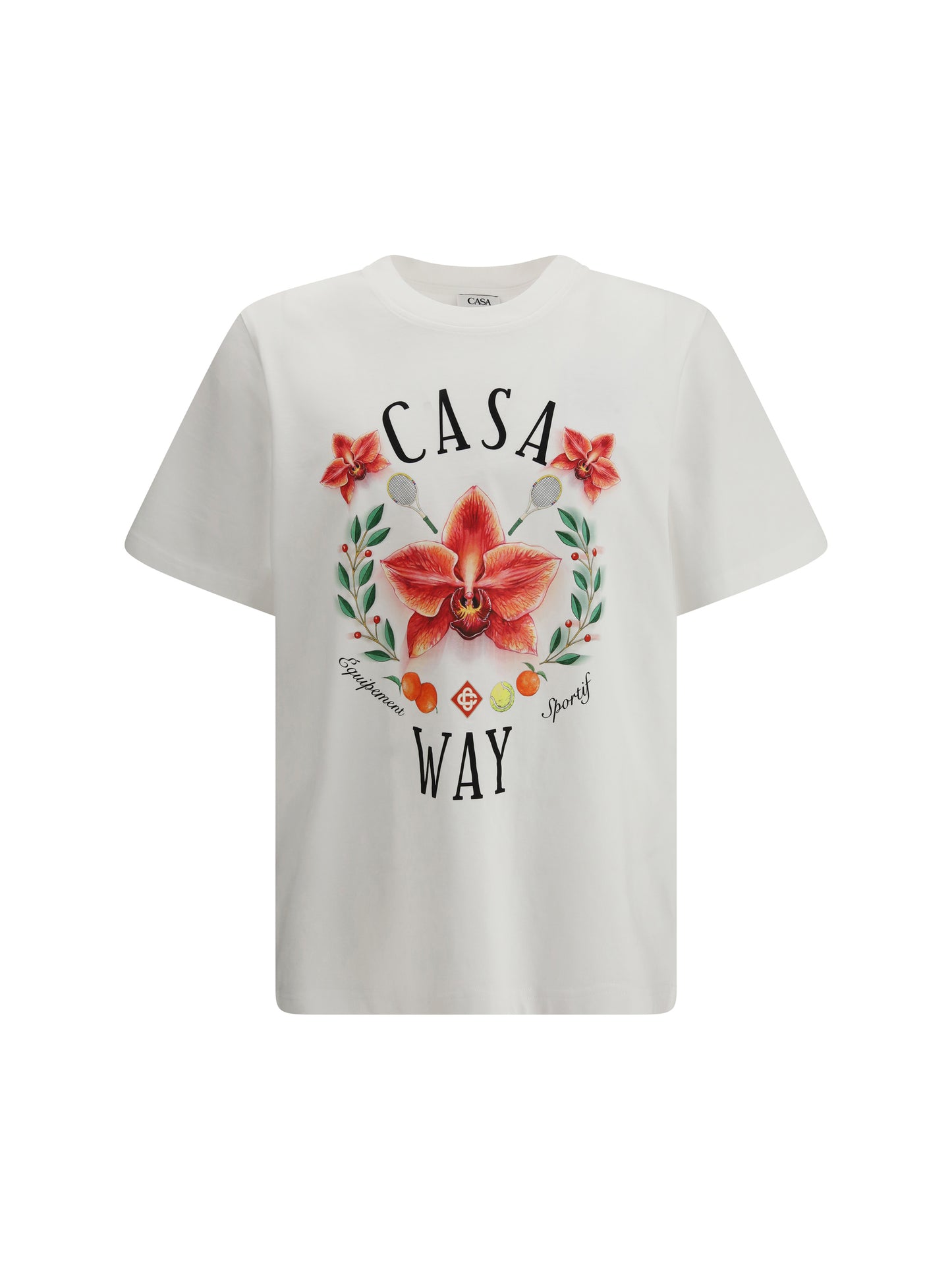 CASABLANCA Casa Way Orchid Logo Short Sleeve T-Shirt