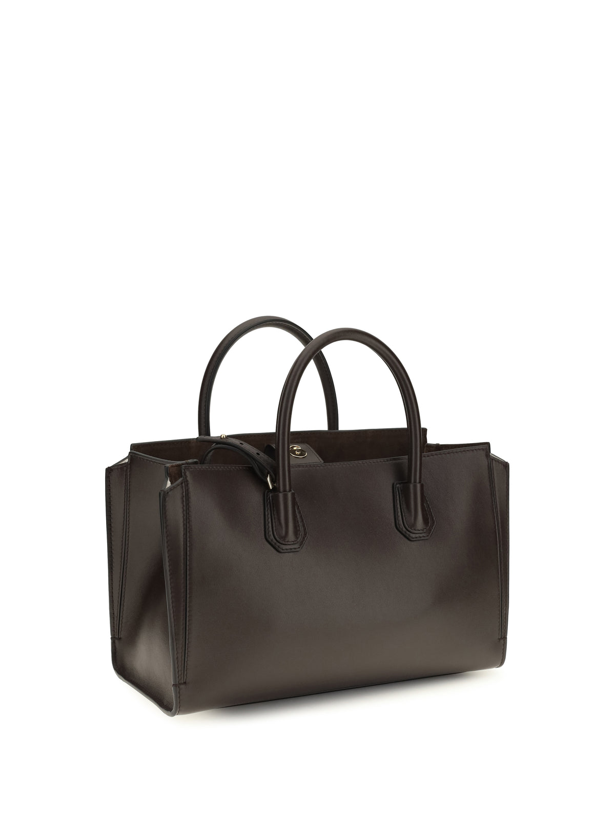 Givenchy Small Antigona Catchall glossy grained leather Handbag - Chocolate