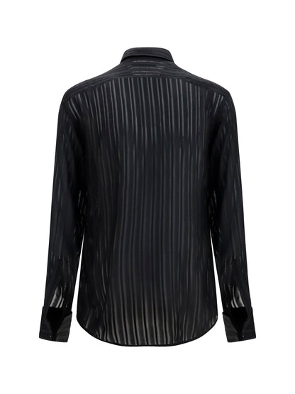 Gucci Striped silk gauze Shirt - Black