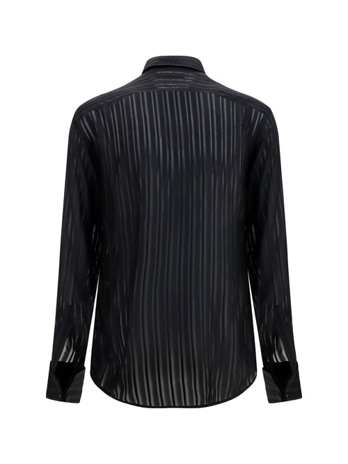 Gucci Striped silk gauze Shirt - Black
