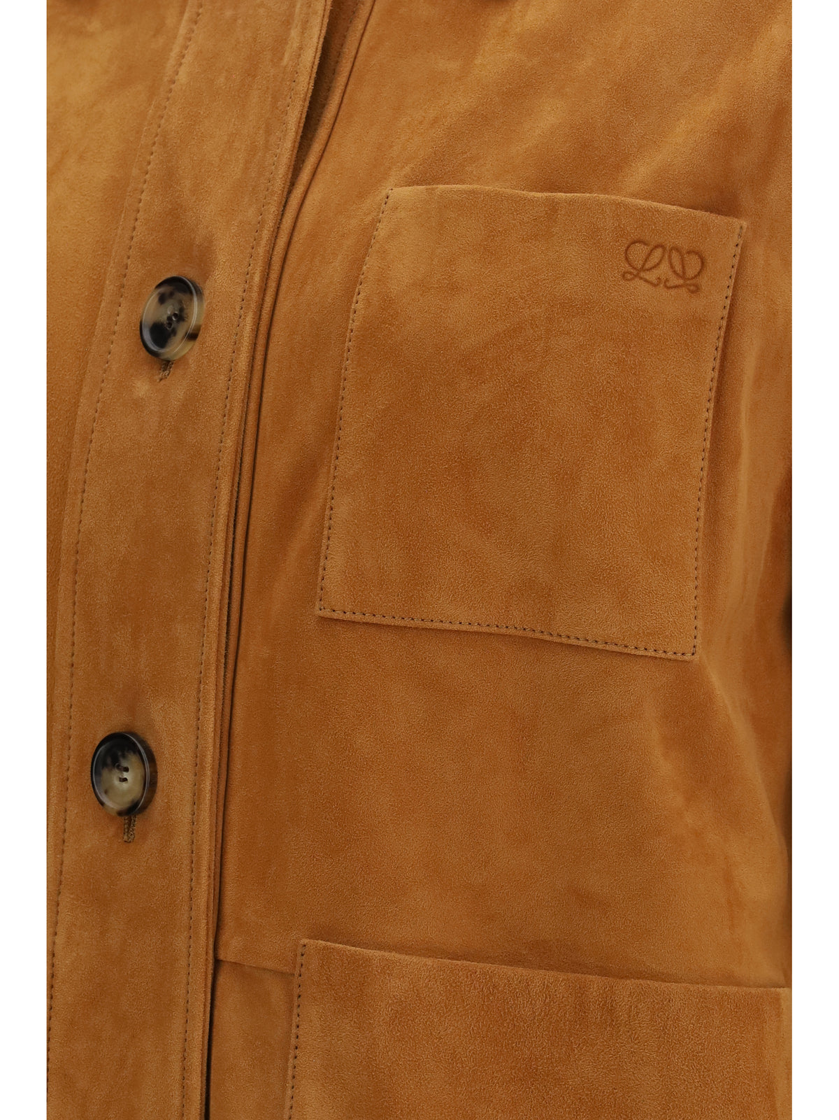 Loewe Suede goat leather workwear Jacket - Tan