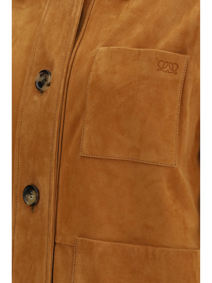 Loewe Suede goat leather workwear Jacket - Tan