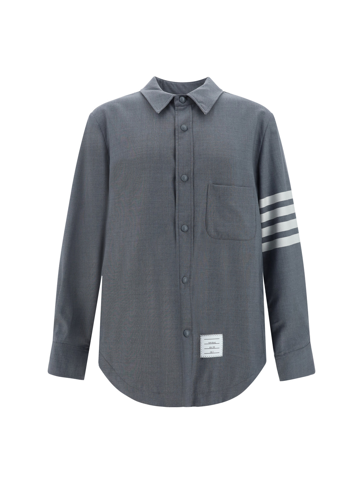 Thom Browne Wool and cotton blend Shirt - Med Grey