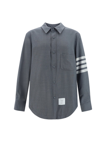 Thom Browne Wool and cotton blend Shirt - Med Grey