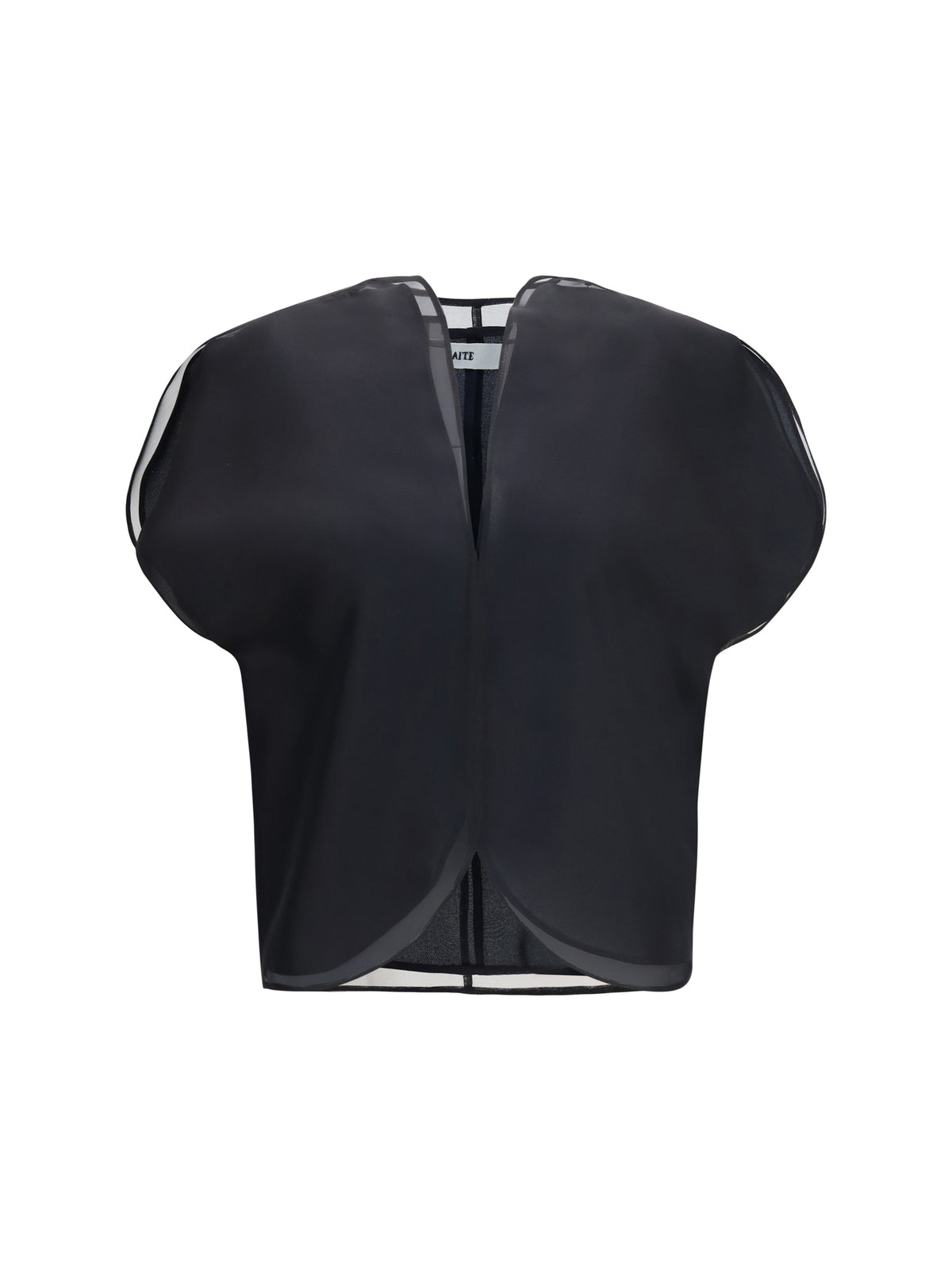Khaite Briar silk organza Top - Black