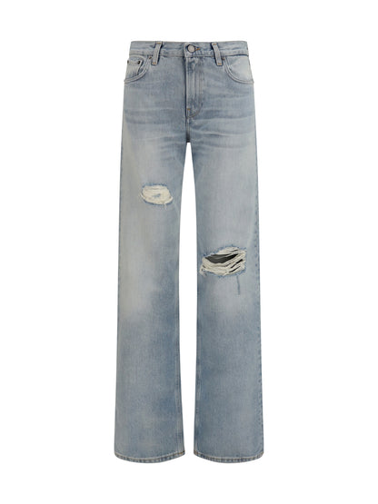 Haikure Star Marfa straight-leg Jeans with a distressed finish - Marfa Blue
