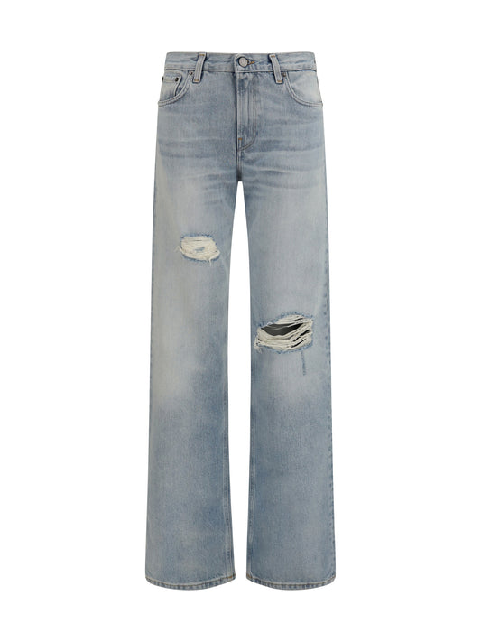 Haikure Star Marfa straight-leg Jeans with a distressed finish - Marfa Blue