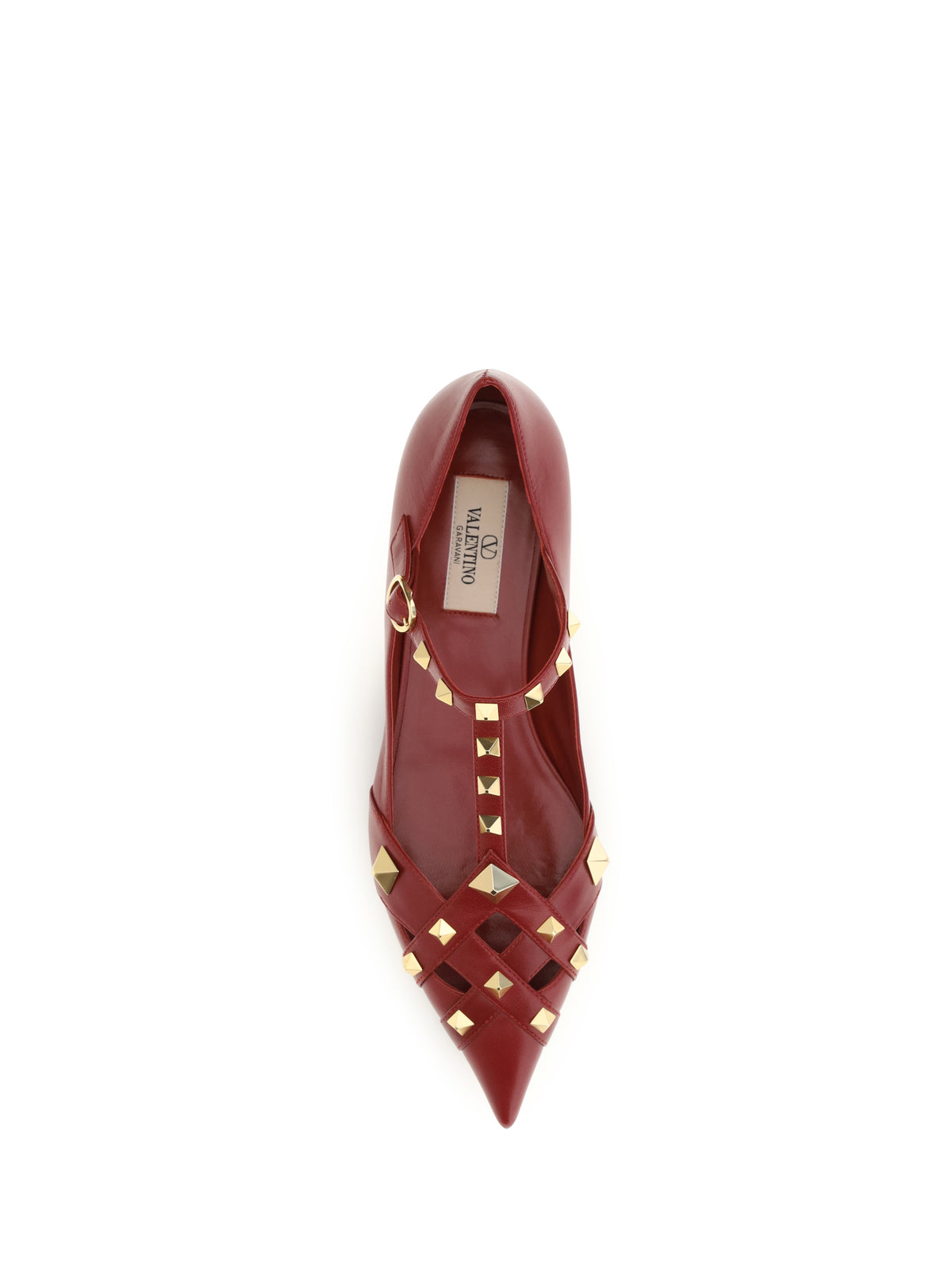 Valentino Garavani Studdy Ballerinas in kidskin - Bright Red