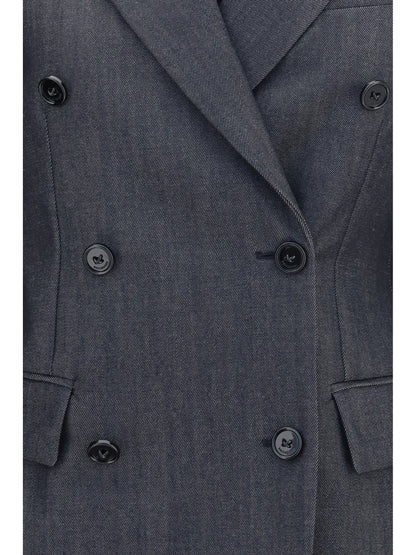 Balenciaga Double-breasted wool Blazer - Dark Navy