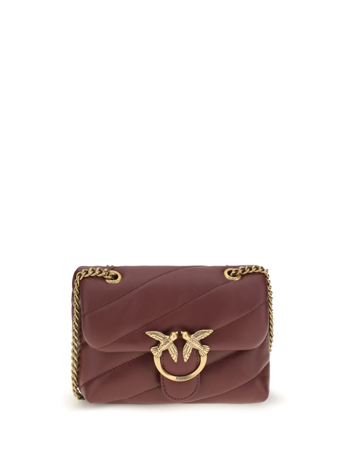 Pinko Love Baby Shoulder Bag - Ribes Intenso-Antique Gold