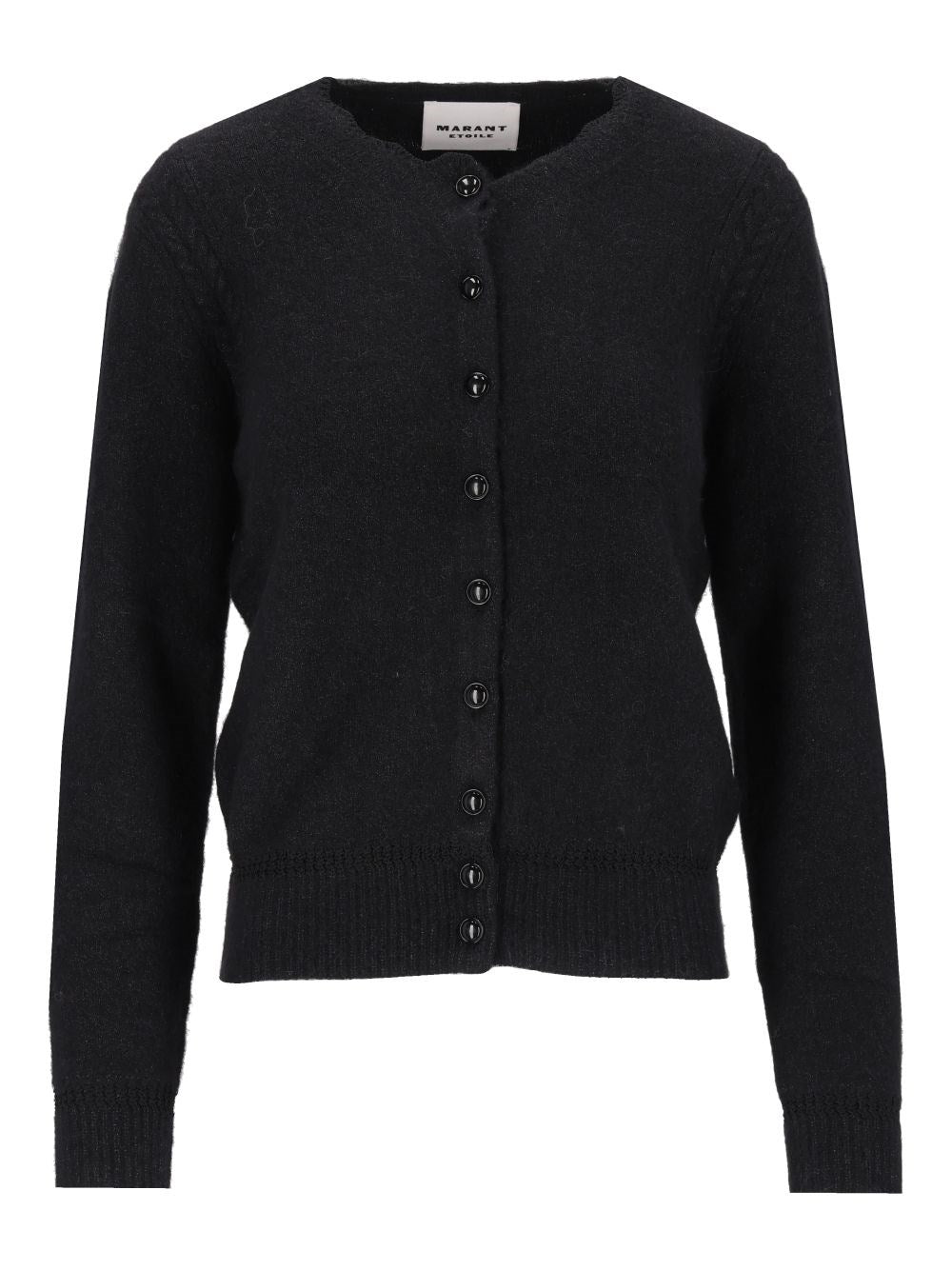 Marant Etoile "Naia-Gb" Crew Neck Cardigan - Black