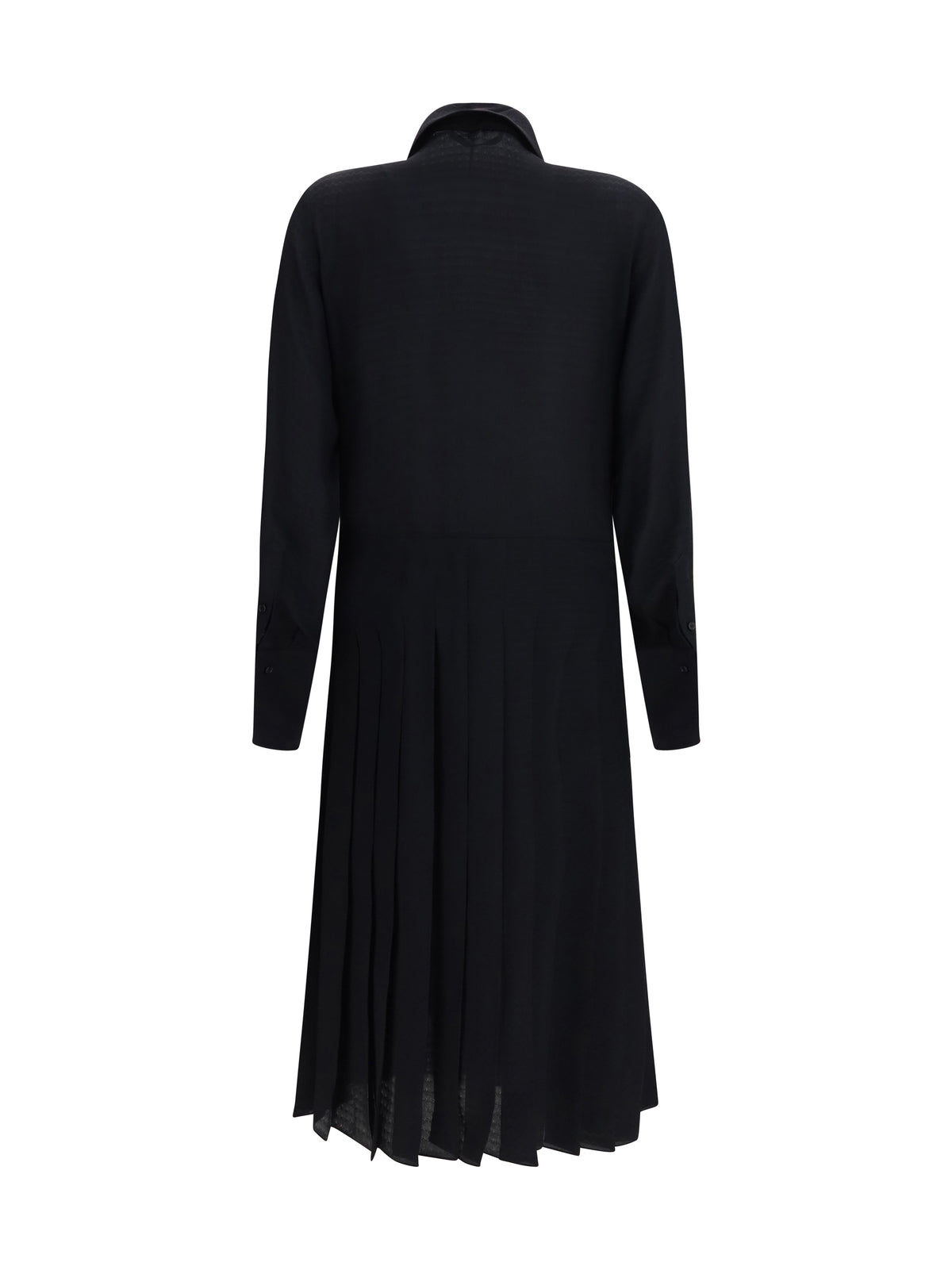 Fendi Long jacquard silk Dress - Black
