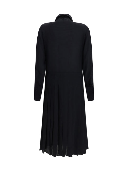 Fendi Long jacquard silk Dress - Black