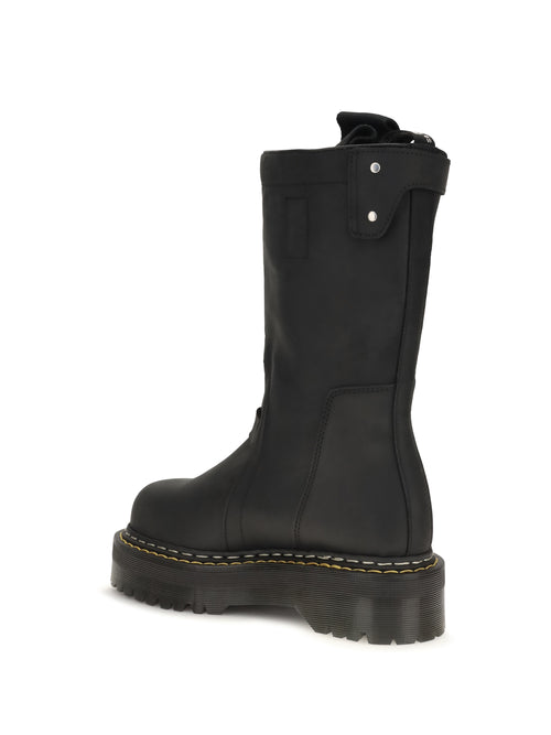 Rick Owens Quad Sole Pull On Boots - Black