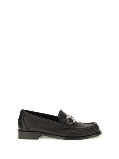 Ferragamo Leather Loafers - Black