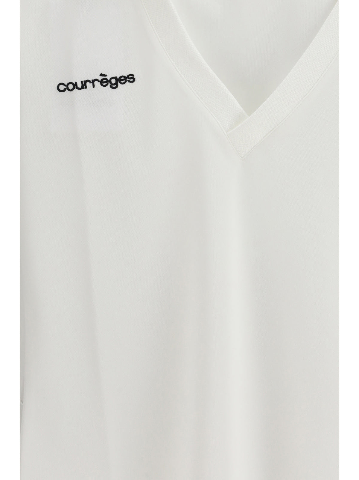 Courrèges Cotton logo Polo - Heritage White/Heritage W