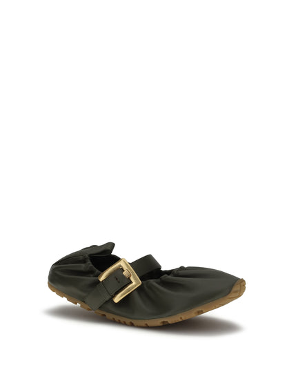 BALMAIN Buckle strap Ballerinas