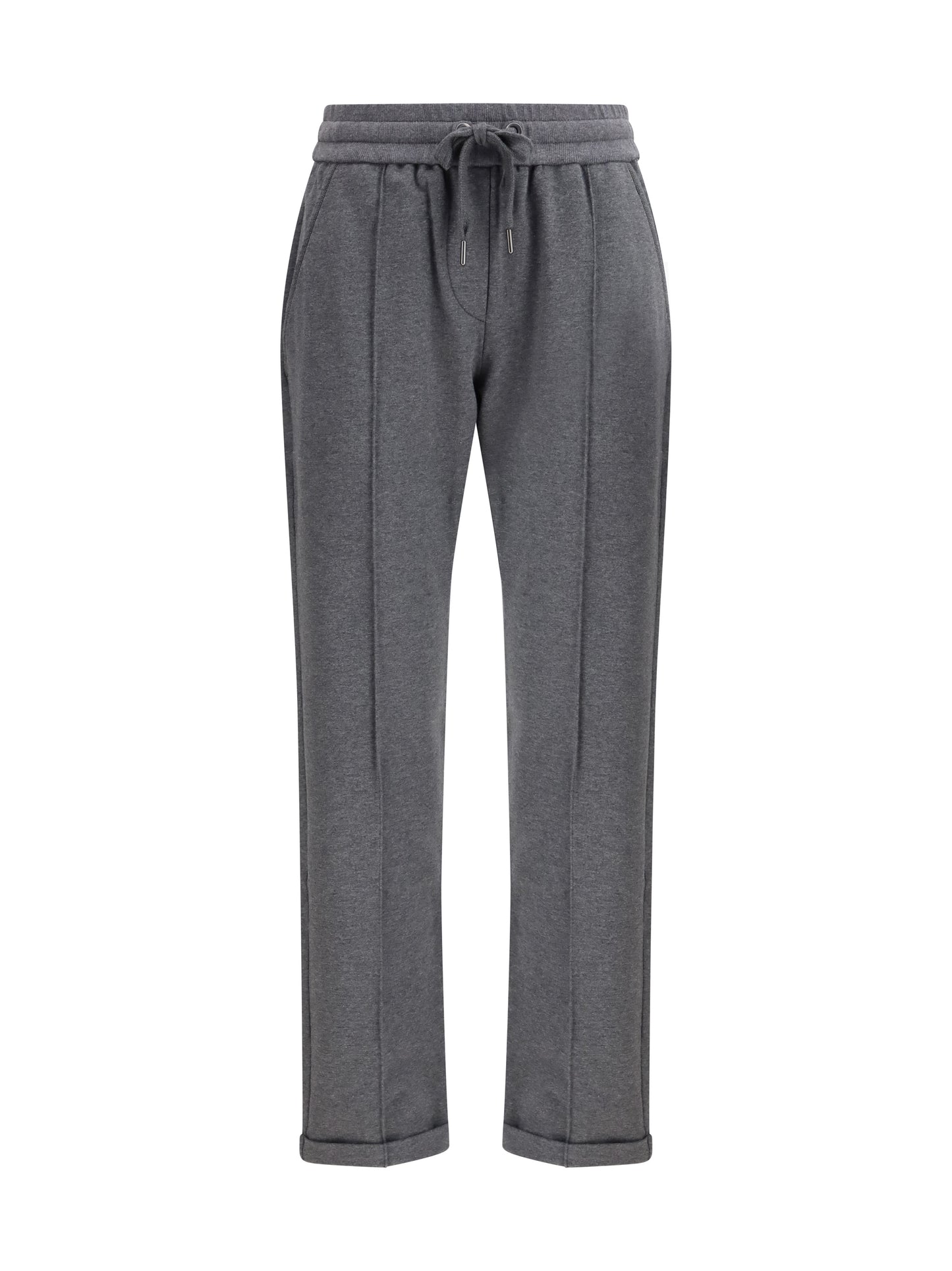 BRUNELLO CUCINELLI Track stretch-fleece Pants with monili detailing